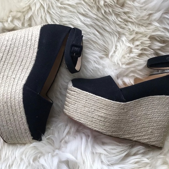 Christian Louboutin Black wedges platform - Picture 1 of 8